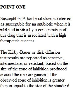 DISCUSSION: Antibiotic Susceptibility Test - Kirby Bauer Disk Diffusion Test
